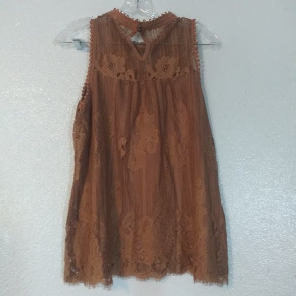 Taylor & Sage women's size M brown floral top - Picture 5 of 14